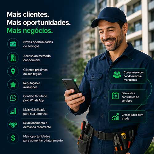 gestão condominial pelo WhatsApp para Prestadores de Serviços